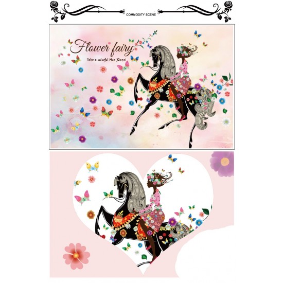 Sticker decorativ, flower fairy 142 cm, 72STK Sticker decorativ, flower fairy 142 cm, 72STK