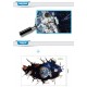 Sticker decorativ,  gaura in perete astronaut in spatiu,  80 cm, 67STK