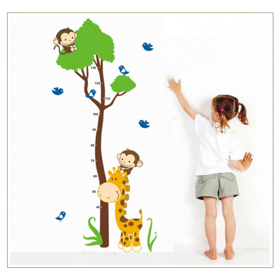 Sticker decorativ, masuratoare cu animalute  150 cm, 112STK