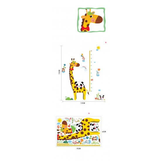 Sticker decorativ, masuratoare cu animalute 150 cm, 77STK