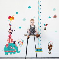 Sticker decorativ, masuratoare cu animalute  153 cm, 123STK