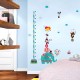 Sticker decorativ, masuratoare cu animalute  153 cm, 123STK