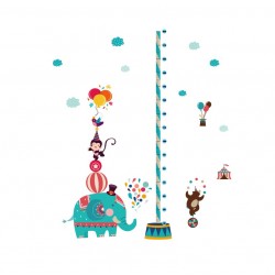 Sticker decorativ, masuratoare cu animalute 153 cm, 123STK Sticker decorativ, masuratoare cu animalute 153 cm, 123STK
