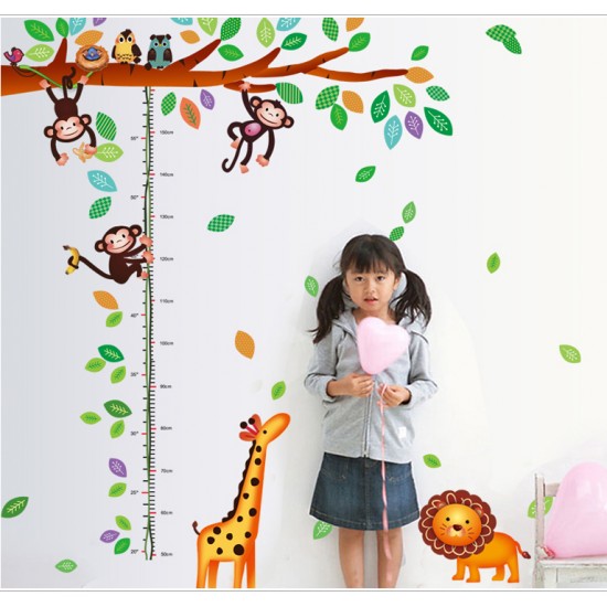 Sticker decorativ, masuratoare cu maimutele 180 cm, 69STK Sticker decorativ, masuratoare cu maimutele 180 cm, 69STK