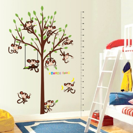 Sticker decorativ, masuratoare cu maimutele, 182 cm, 89STK Sticker decorativ, masuratoare cu maimutele, 182 cm, 89STK