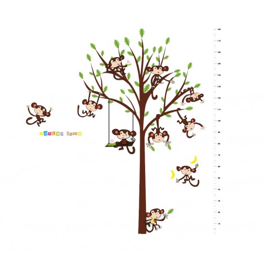 Sticker decorativ, masuratoare cu maimutele, 182 cm, 89STK Sticker decorativ, masuratoare cu maimutele, 182 cm, 89STK