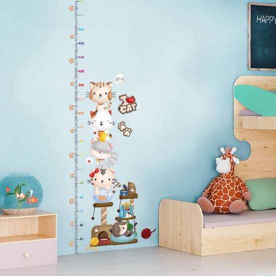 Sticker decorativ, masuratoare cu pisicute 180 cm, 80STK Sticker decorativ, masuratoare cu pisicute 180 cm, 80STK