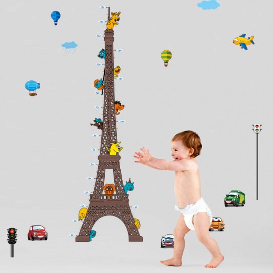 Sticker decorativ, masuratoare turnul Eiffel 210 cm, 120STK Sticker decorativ, masuratoare turnul Eiffel 210 cm, 120STK