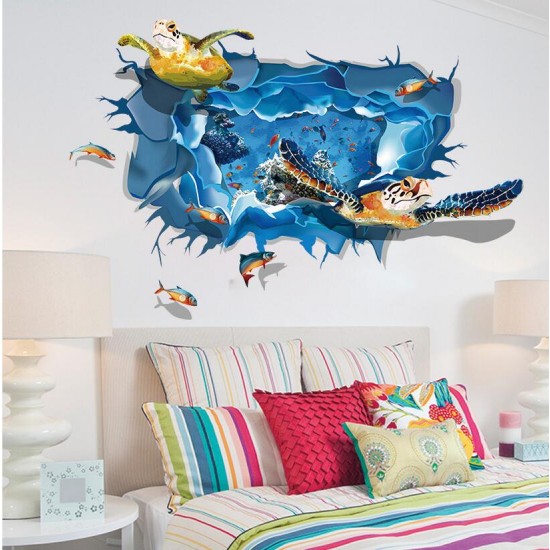 Sticker decorativ, ocean cu broscute 110 cm, 59STK