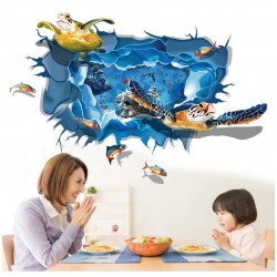 Sticker decorativ, ocean cu broscute 110 cm, 59STK