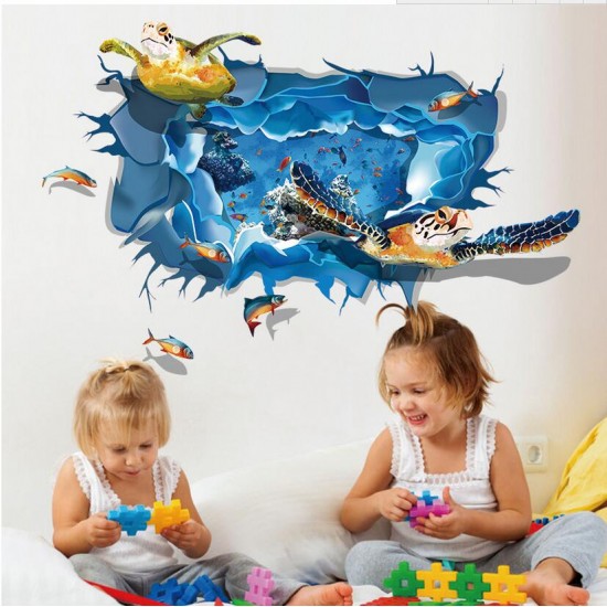 Sticker decorativ, ocean cu broscute 110 cm, 59STK