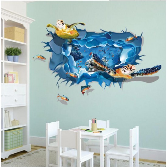 Sticker decorativ, ocean cu broscute 110 cm, 59STK