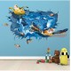 Sticker decorativ, ocean cu broscute 110 cm, 59STK