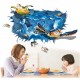 Sticker decorativ, ocean cu broscute 110 cm, 59STK