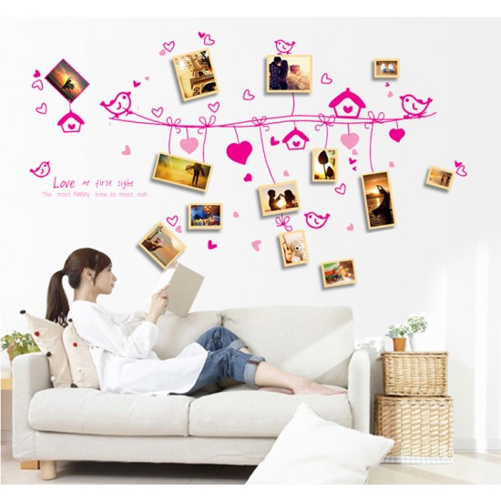 Sticker decorativ, sarma intinsa cu 9 rame foto 180 cm, 117STK