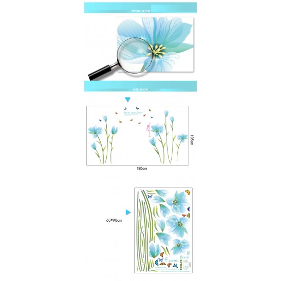 Sticker decorativ, summer flower 185 cm, 73STK Sticker decorativ, summer flower 185 cm, 73STK