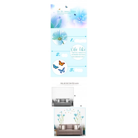 Sticker decorativ, summer flower 185 cm, 73STK Sticker decorativ, summer flower 185 cm, 73STK