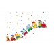 Sticker decorativ, trenuletul cu animale 175 cm, 105STK