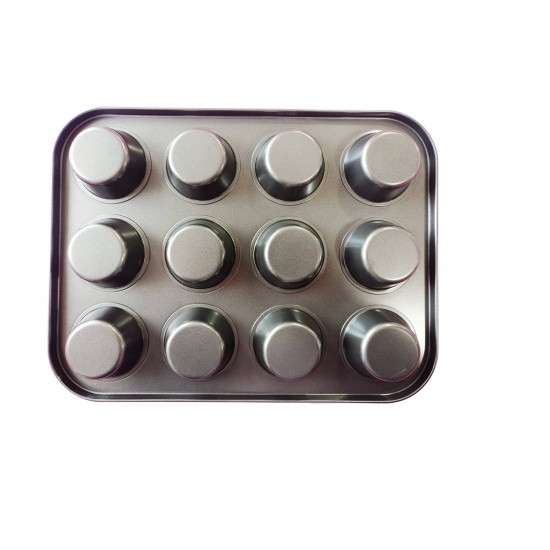 Tava De Copt 12 Briose, 12 Cupe din silicon, BV 55COF