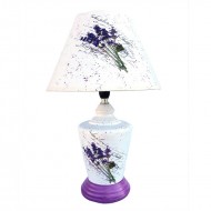 Veioza cu imprimeu buchete de lavanda, soclu E17, 40W, 570E1 Veioza cu imprimeu buchete de lavanda, soclu E17, 40W, 570E1