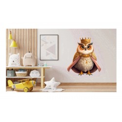 Sticker decorativ, Bufnita, Portocaliu, 70 cm, 1295STK-5