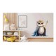 Sticker decorativ, Bufnita, Albastru, 65 cm, 1295STK-9