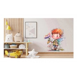 Sticker decorativ, Baiat, Multicolor, 71 cm, 1297STK Sticker decorativ, Baiat, Multicolor, 71 cm, 1297STK