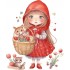 Sticker decorativ, Scufita Rosie, Rosu, 72 cm, 1298STK-3