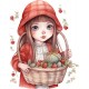 Sticker decorativ, Scufita Rosie, Rosu, 76 cm, 1298STK-5 Sticker decorativ, Scufita Rosie, Rosu, 76 cm, 1298STK-5