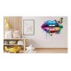 Sticker decorativ, Buze, Turcoaz, 70 cm, 1299STK-4 Sticker decorativ, Buze, Turcoaz, 70 cm, 1299STK-4