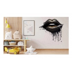 Sticker decorativ, Buze, Negru, 62 cm, 1301STK-5 Sticker decorativ, Buze, Negru, 62 cm, 1301STK-5