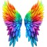 Sticker decorativ, Aripi, Albastru, 63 cm, 1303STK-6