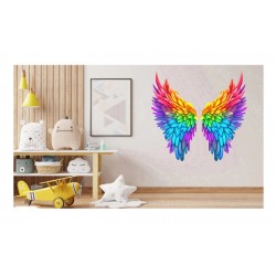 Sticker decorativ, Aripi, Mov, 60 cm, 1303STK-7 Sticker decorativ, Aripi, Mov, 60 cm, 1303STK-7