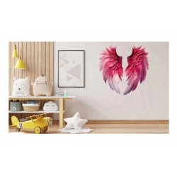 Sticker decorativ, Aripi, Roz, 62 cm, 1303STK-8 Sticker decorativ, Aripi, Roz, 62 cm, 1303STK-8