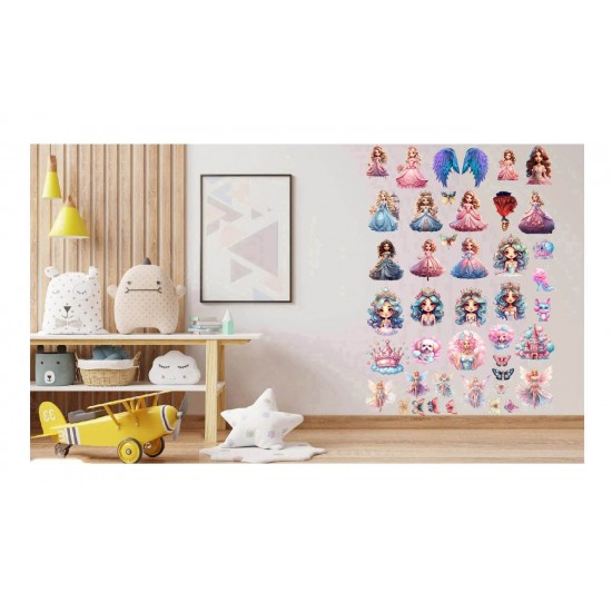 Sticker decorativ Waterproof cu Printese,  90x60 cm, 1304STK
