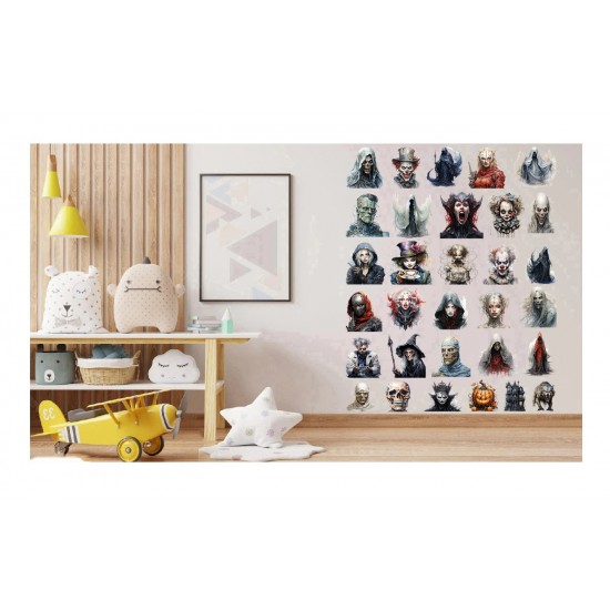 Sticker decorativ Horror, Waterproof 90x60 cm, 1305STK-4