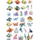 Sticker decorativ Animale Marine, Waterproof 90x60 cm, 1305STK Sticker decorativ Animale Marine, Waterproof 90x60 cm, 1305STK