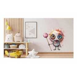 Sticker decorativ, Horror, Waterproof, Roz, 66 cm, 1306STK-13 Sticker decorativ, Horror, Waterproof, Roz, 66 cm, 1306STK-13
