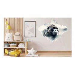 Sticker decorativ, Maimuta, Negru, 68 cm, 1307STK