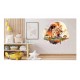 Sticker decorativ, Leu, Portocaliu, 62 cm, 1307STK-4