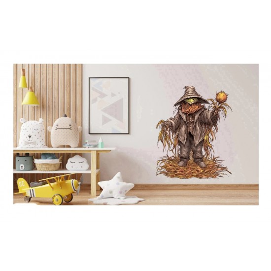 Sticker decorativ, Halloween, Gri, 69 cm, 1308STK-11