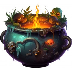 Sticker decorativ, Halloween, Portocaliu, 67 cm, 1308STK-12