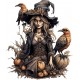 Sticker decorativ, Halloween, Negru, 71 cm, 1308STK-4