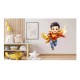 Sticker decorativ Baiat Supererou, Galben, 61 cm, 1309STK-12 Sticker decorativ Baiat Supererou, Galben, 61 cm, 1309STK-12