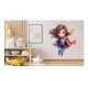 Sticker decorativ Fata Supererou, Albastru, 62 cm, 1310STK-10 Sticker decorativ Fata Supererou, Albastru, 62 cm, 1310STK-10