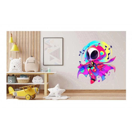 Sticker decorativ Baiat Supererou, Mov, 62 cm, 1311STK-2 Sticker decorativ Baiat Supererou, Mov, 62 cm, 1311STK-2