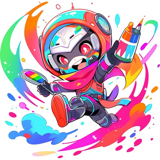 Sticker decorativ Baiat Supererou, Multicolor, 61 cm, 1311STK-8 Sticker decorativ Baiat Supererou, Multicolor, 61 cm, 1311STK-8