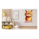 Sticker decorativ Pisica, Portocaliu, 83 cm, 1313STK-1 Sticker decorativ Pisica, Portocaliu, 83 cm, 1313STK-1