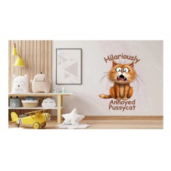 Sticker decorativ Pisica, Portocaliu, 78 cm, 1313STK-3 Sticker decorativ Pisica, Portocaliu, 78 cm, 1313STK-3