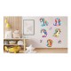 Sticker decorativ Waterproof cu Unicorni, 90x60 cm, 1314STK-1 Sticker decorativ Waterproof cu Unicorni, 90x60 cm, 1314STK-1
